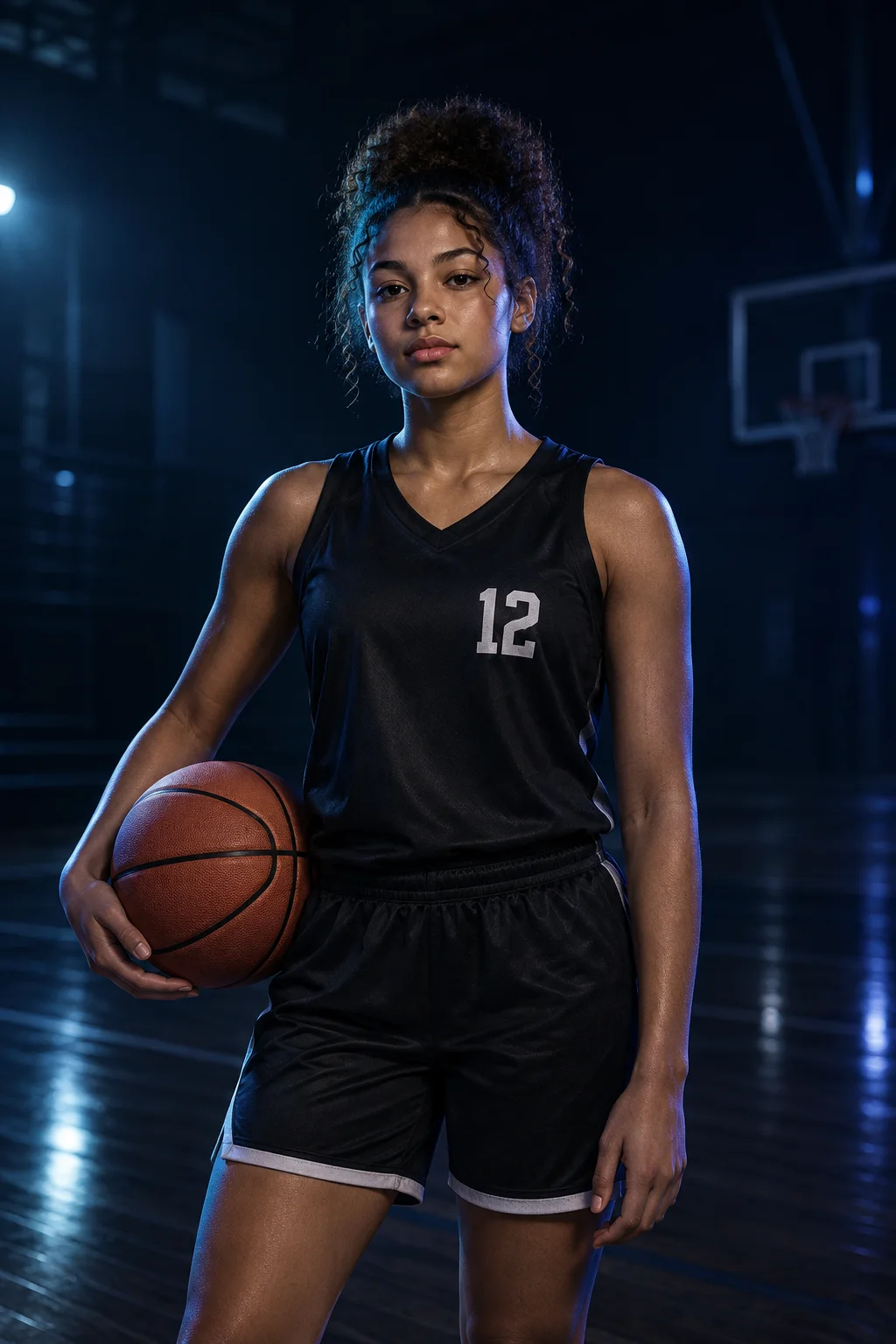 Illustrative athlete portrait